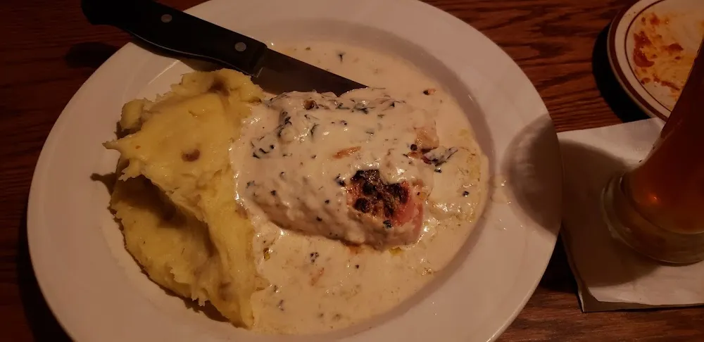 Chicken Cordon Bleu with Our Basil Peppercorn Cream Sauce