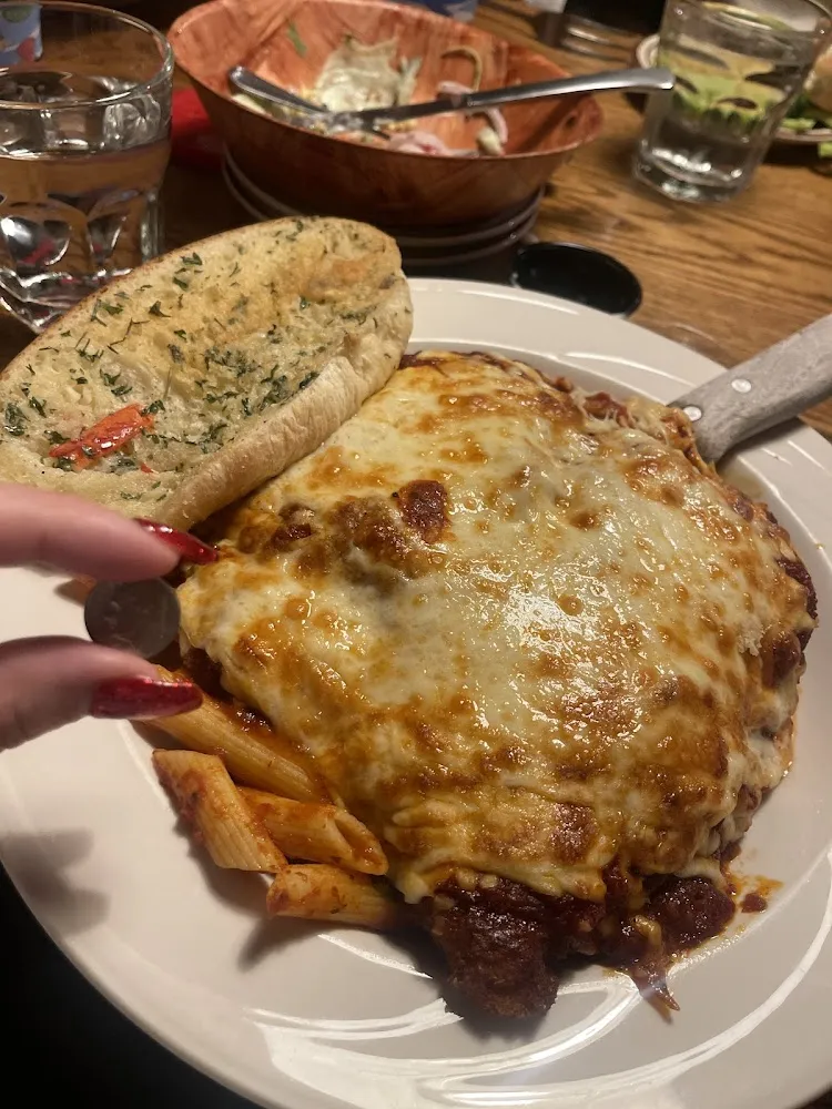 DJ's Popular Chicken Parmigiana with Spaghetti